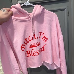KESHA “Bitch Im Blessed” cropped hoodie xl